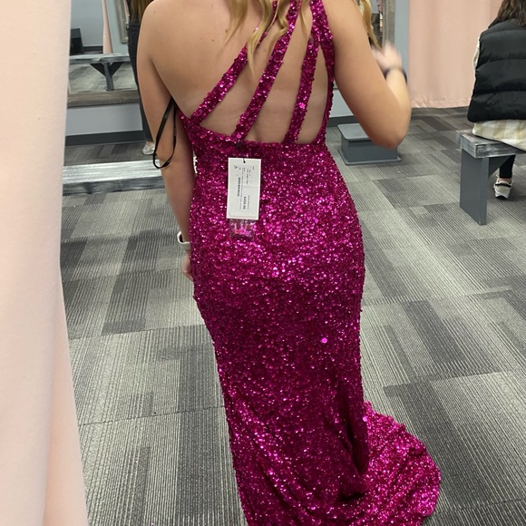 Sherri Hill size 4 Hot pink prom dress - Picture 2 of 2